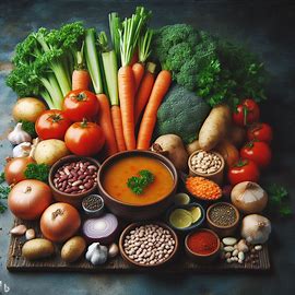 Homemade Veggie Soup ingredients. Image 3 of 4